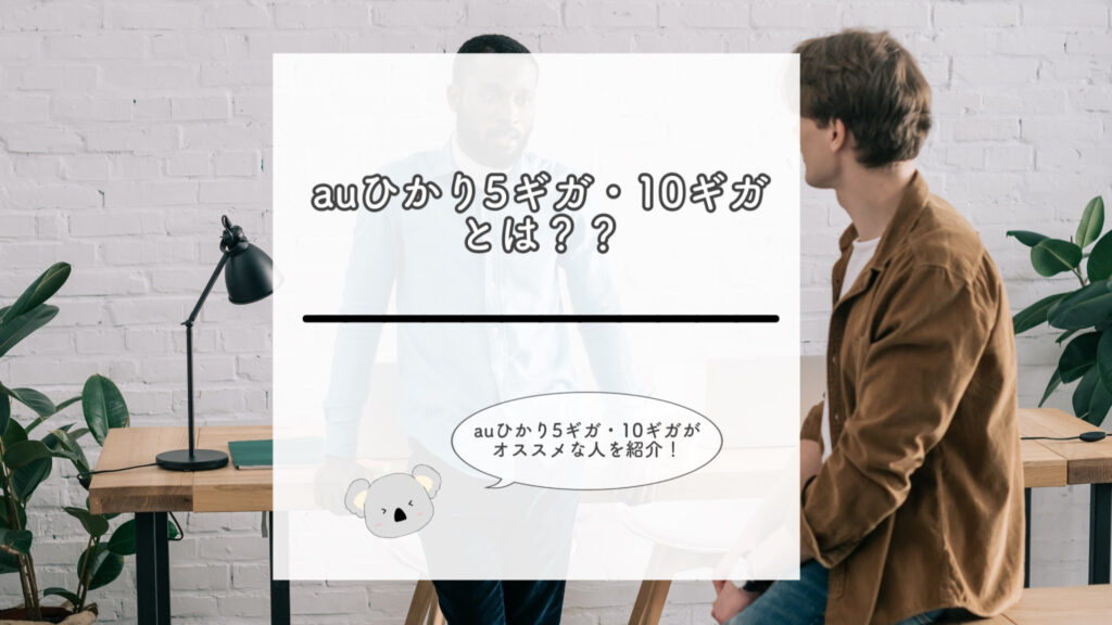 auひかりの5ギガ・10ギガとは？本当に必要なのか徹底解説！