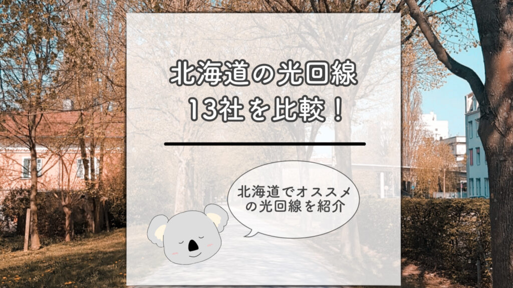 北海道の光回線13社を比較！【北海道でオススメの光回線８選を紹介】