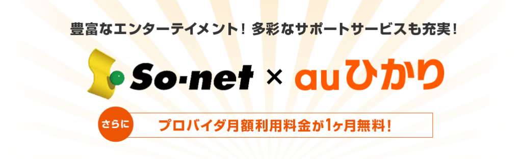 オススメのプロバイダは【So-net】